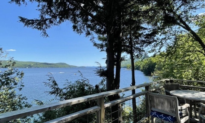 Potton House | Lakefront Cottage on with private beach. Lake Memphremagog