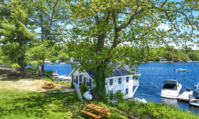 Windham Cottage | Lakefront Cottage with Screened Deck, Great Lake View, WiFi & Shared Firepit