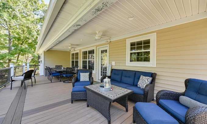 Gilbertsville House | Lakefront Gilbertville Haven with Private Boat Dock!