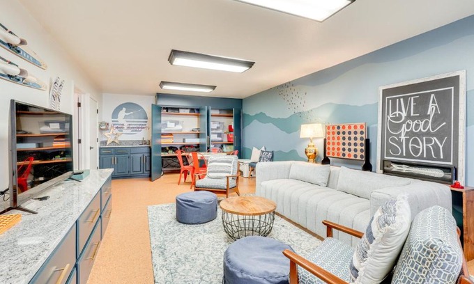 Grove House | Lakefront Home with Private Dock in Grove