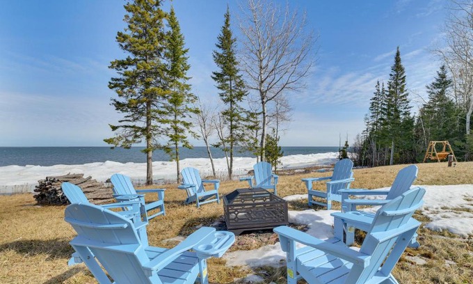 Cheboygan House | Lakefront Home with Yard and Views in Cheboygan!