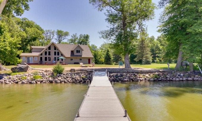 Sunburg House | Lakefront Sunburg Vacation Rental with Boat Dock!