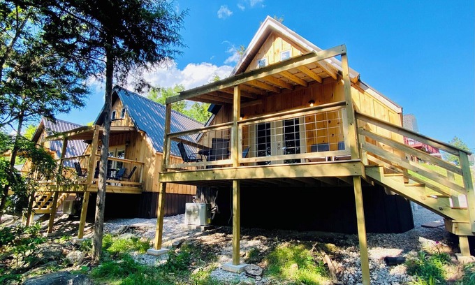 Indian Point Cabin | Lakeside A-Frame Cabin with Loft | Calm Waters Resort | Boat Slips & Rentals | FREE Kayaks & Paddleboards | Guided Fishing & Lake Tours!