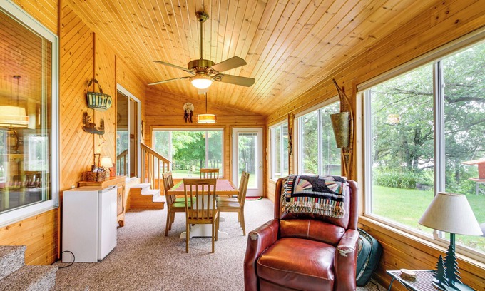 Alexandria Cabin | Lakeside Hideaway w/Swim Dock in Alexandria!