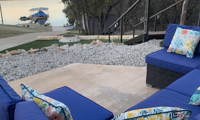Graham House | Lakeside House & Cabin Boat Ramp, Dock, & Fire Pit on Possum Kingdom Lake
