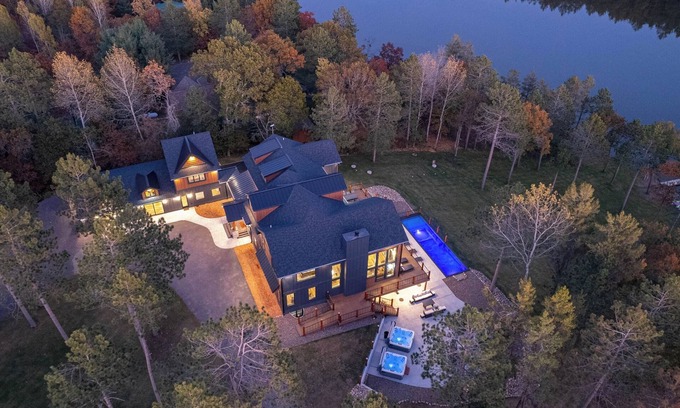 Minong Cabin | Lakeside Mansion - Pool - Hot Tubs - Home Theater