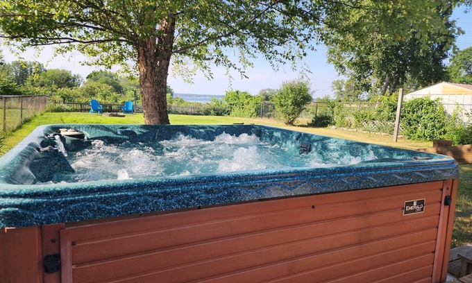 Muskegon House | Lakeview Retreat - Hot tub, Firepit and Lake View!