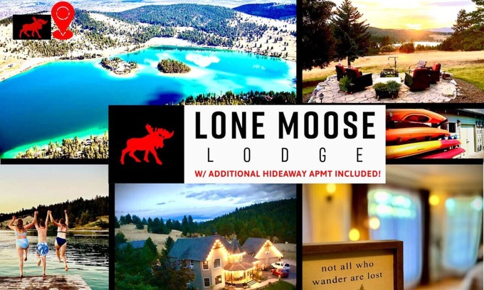 Kalispell House | Lakeview Sunsets for 15 5 BR 8 Bed Kayaks Incl