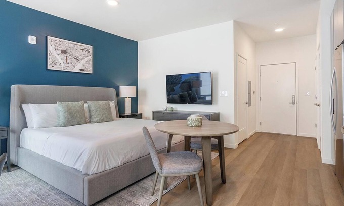 Durham Apartment | Landing | Beautiful Studio, Pool, Rooftop Lounge