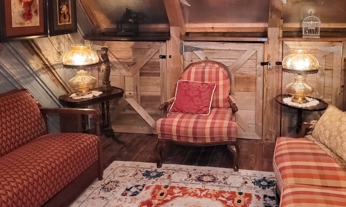 Cleburne House | Large barn on an acreage with water views, covered patios, fireplace, and AC