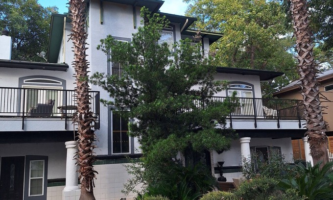 Seguin House | Large Mediterranean pool, river, basketball, sleeps 26, 8 bedrooms