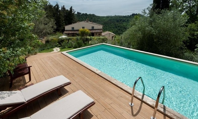 San Casciano in Val di Pesa Villa | Large Private Tuscany Villa Near Florence Pool Fireplace Superb Views Location