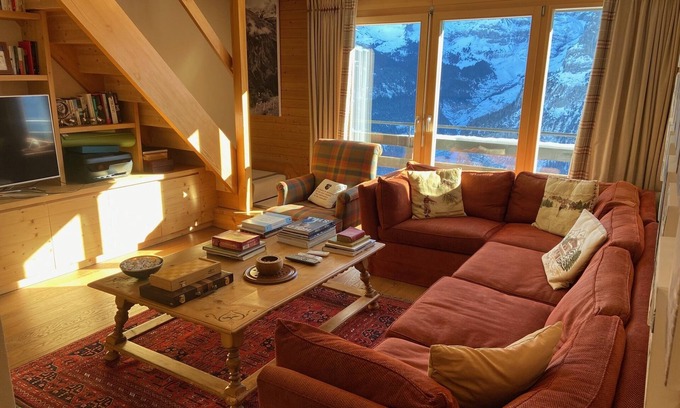 Murren Apartment | Large penthouse apartment with pool and spa in Murren, Switzerland