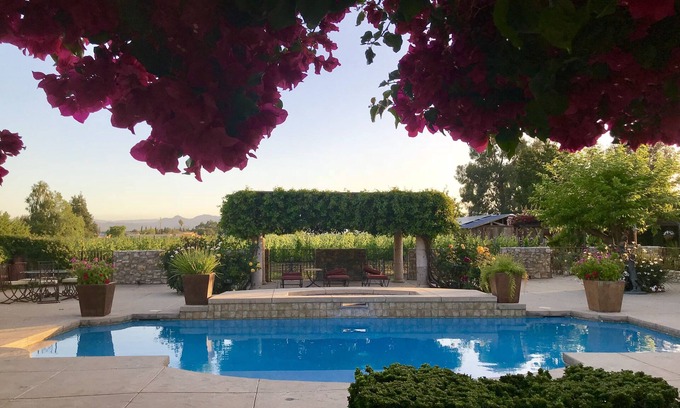 Morgan Hill Cottage | Large poolside King suite with private entrance