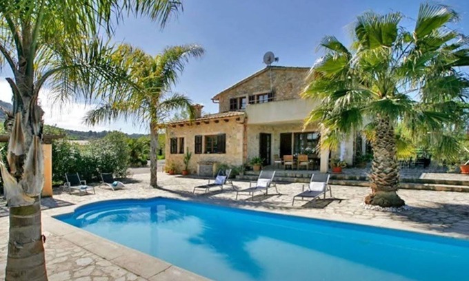 Sant Joan House | Large stone finca with a pool in the countryside, superb panoramic view