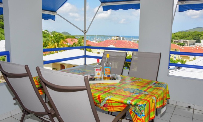 Le Marin Apartment | Large T2 classified 3 * terrace superb view on the bay of the sailor comfortable
