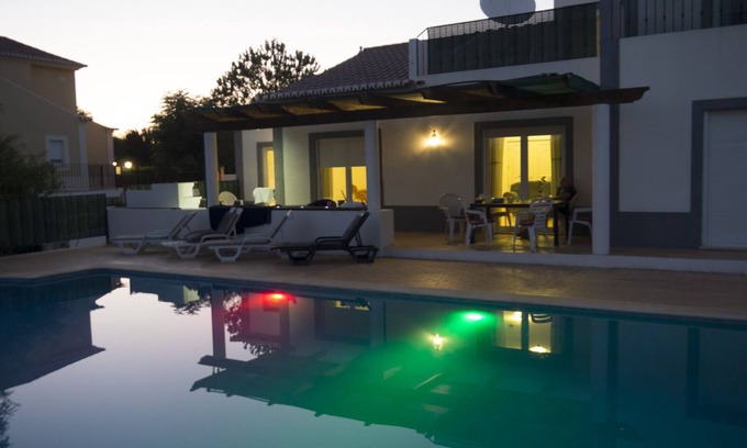 Olhao Villa | Large Villa, Private Balcony & Solar Heated Pool, Air-con, Wi-Fi, Games Room