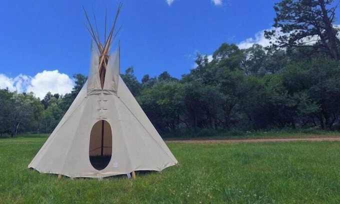 Saddlestring House | Lark Tipi, Rustic "Lark" Tipi at the foothills of the Bighorns in Story, WY