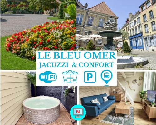 Saint-Omer Apartment | Le Bleu OMER - Jacuzzi & Netflix - Terrasse privée I Coeur de ville & Transports - Idéal FAMILLE - OFFRE SPÉCIALE