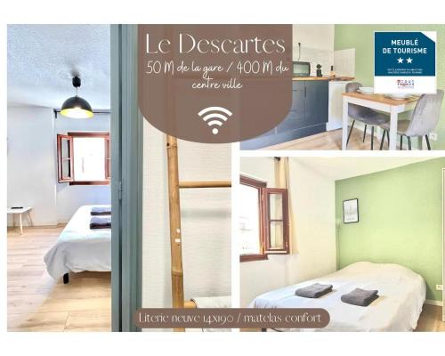 Poitiers Apartment | Le Descartes, à 50m de la gare Fibre/TV connecté