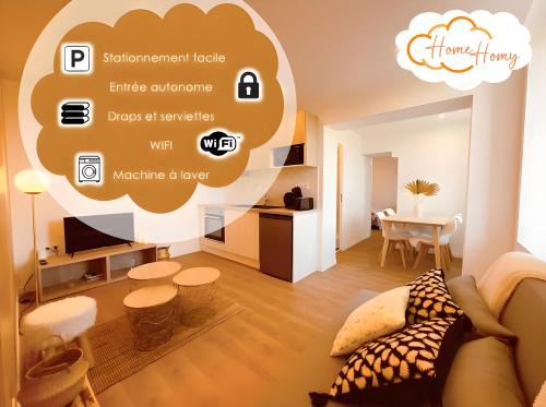 Montlucon Apartment | Le Golden Garden - Home Homy