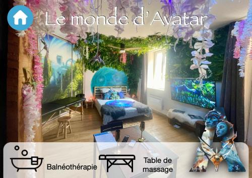 L'Arbresle Apartment | Le monde D avatar avec Balneo et table de massage