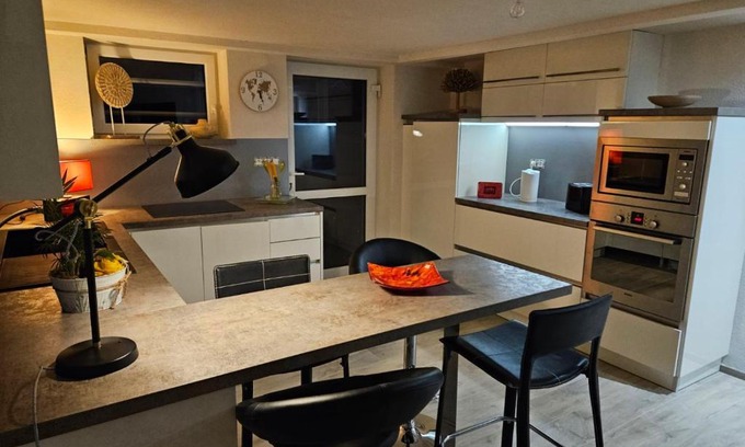 Haguenau Apartment | Le repos des escargots - Appartement 3 étoiles 1 à 6 personnes avec jardin ombragé et aménagé