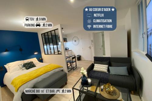Agen Apartment | Le Standing - Au Coeur d'Agen - Self Checkin - Wifi - Netflix - Smart TV - Luqs fr