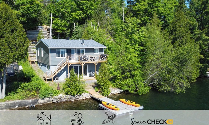 Chertsey Ski Chalet | Le Thémis Lac Foyer Wifi Pêche TV BBQ