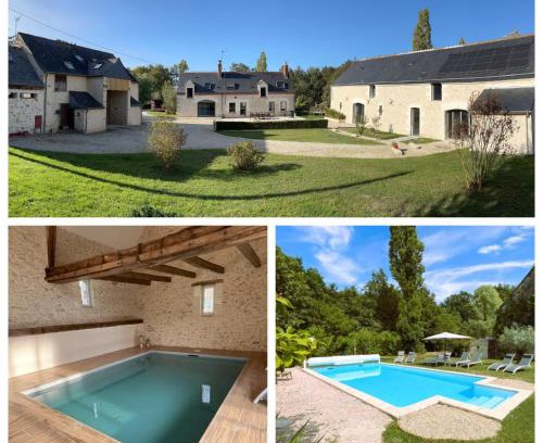 Saint-Branchs House | Les Gîtes de La Pellerie - 2 piscines intérieur & extérieur - Touraine - 3 gîtes - familial, calme, campagne