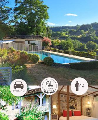 Sauveterre House | "Les Tournesols" piscine, campagne, idéal familles