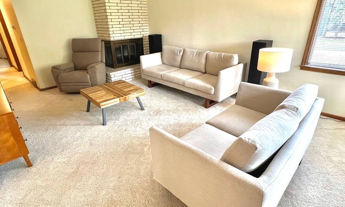 New Hope House | Light Filled Fresh and Clean Corner Lot Mid Century Home with Easy City Access