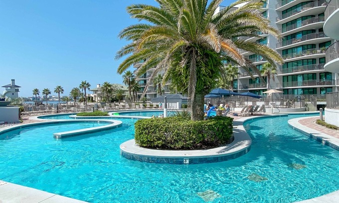 Orange Beach Condo | Lighthouse on the Bay 2308-2bd/2ba-Pet Friendly, Lazy River, Boatslip, Bay Views