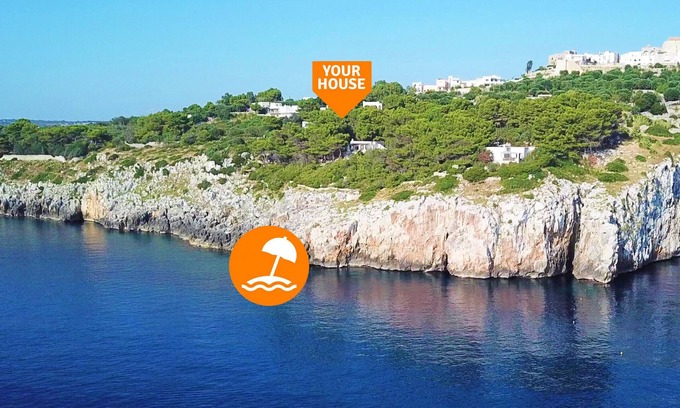 Castro Marina Cottage | Little trullo with private sea access (house E)