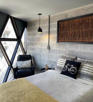 Cholula Apartment | Loft industrial vista a los volcanes