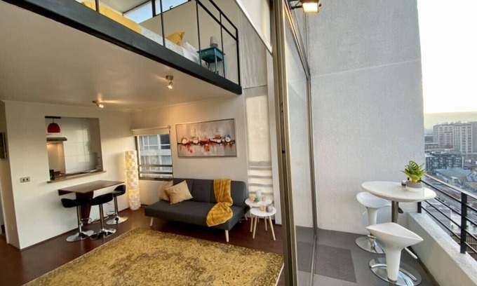Downtown Santiago Apartment | Loft Panoramic - Home Office Laundry Pool Wifi