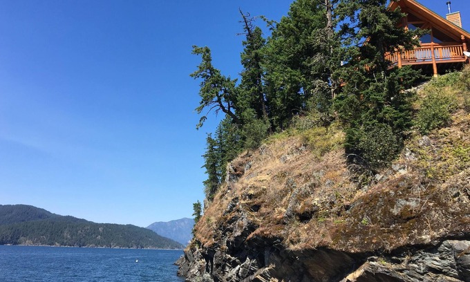 Gray Creek Cabin | Log Cabin Perched on East Shore Kootenay Lake