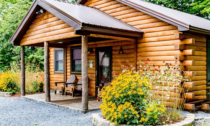 Romulus Cabin | Log Cabin Retreat, Cayuga Wine Trail, Dogs Welcome, Open Year-round
