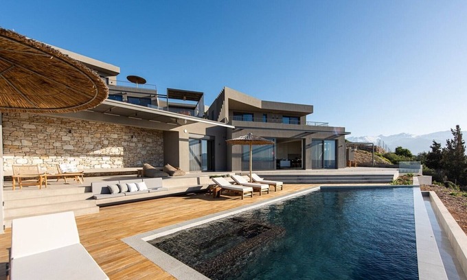 Kokkinon Khorion Villa | Lux Villa- Stunning View- Private Heated Pool -BBQ