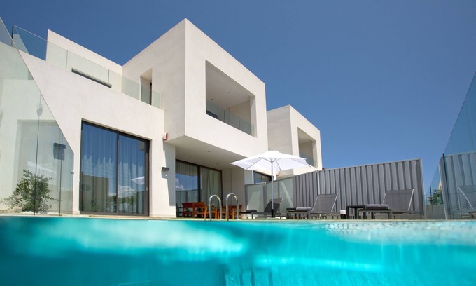 Kato Galatas Villa | Lux Villa with Private Pool★Beach at 150mt ★ Sea View★ 15-20% OFF for 2018