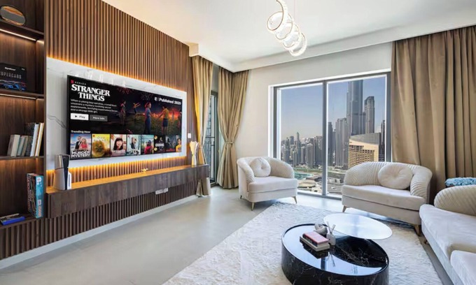 Za'abeel 2 Condo | Luxe Burj Khalifa Hi Rise 5Beds Spacious Flat