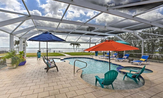 Caloosahatchee House | Luxe Waterfront Home with Pool and Dock in Cape Coral