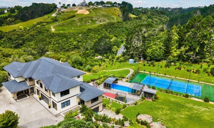 Whitford House | Luxe Whitford Mansion | Pool & Tennis Court