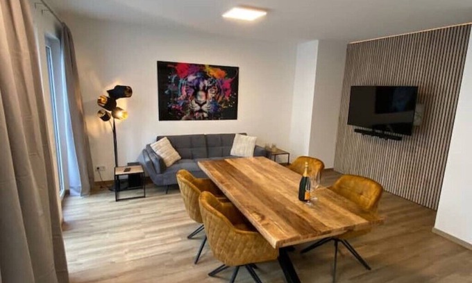 Echternacherbruck Apartment | Luxuriöse Wohnung am Flussufer mit Infrarotsauna