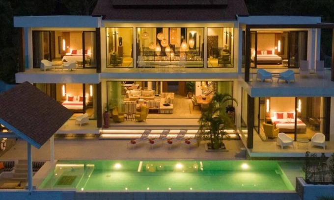 Mae Nam Villa | Luxurious Jungle Beach Villa with infinity pool, spa, fitness room, game room, and sea views