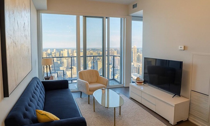 Willowdale Condo | Luxury-1 Bedroom Condo on the 50th floor| Stunning Toronto Skyline Views