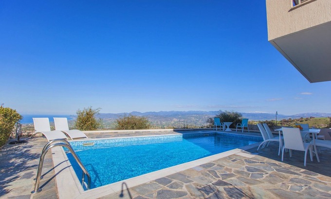 Droushia Villa | Luxury 4 Bed Villas - Amazing Sea Views - Private Pool