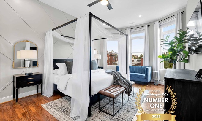 Columbia Heights Apartment | Luxury 4-BR+Parking | Heart of DC | Steps to Metro