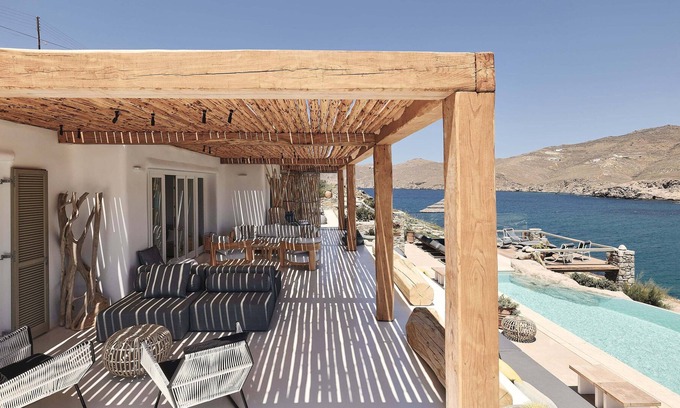 Ftelia Villa | Luxury 7BDR Villa ✓private pool✓direct beach access✓outdoor gym✓ideal for groups