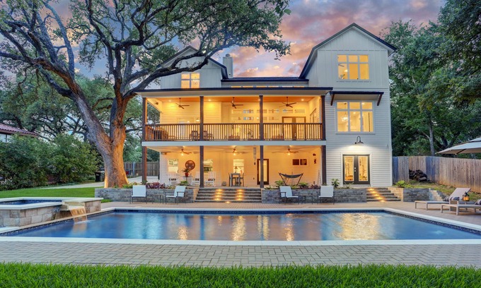 Manchaca House | Luxury 7BR Creekside Retreat w/Pool, Spa, Game Room, Views - South Austin